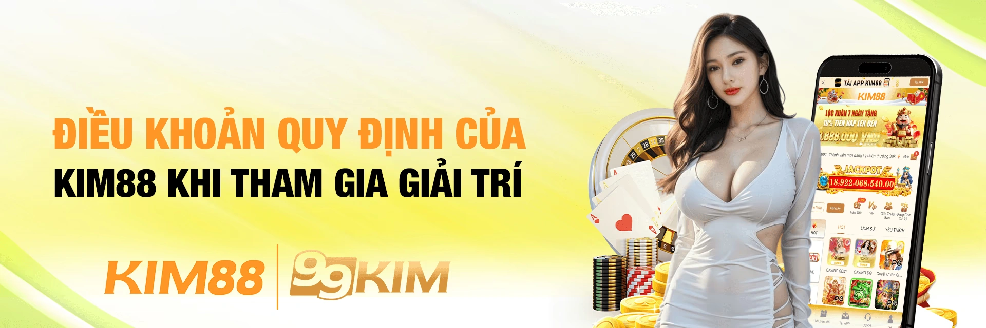 Banner Kim88 về Nổ hũ, vòng quay và kết quả ngẫu nhiên